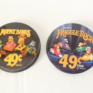 McDonald's Muppet Babies Fraggles Button Pins